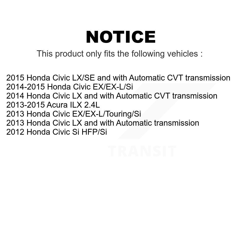 AmeriBRAKES Front Rear Ceramic Disc Brake Pads Kit For Honda Civic Acura ILX KNF-100295
