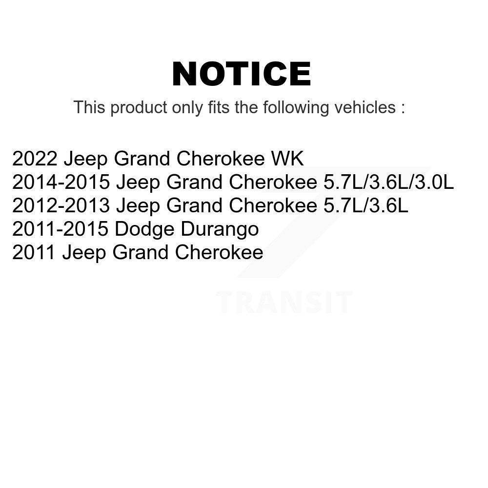 AmeriBRAKES Front Rear Ceramic Disc Brake Pads Kit For Jeep Grand Cherokee Dodge Durango WK KNF-100401
