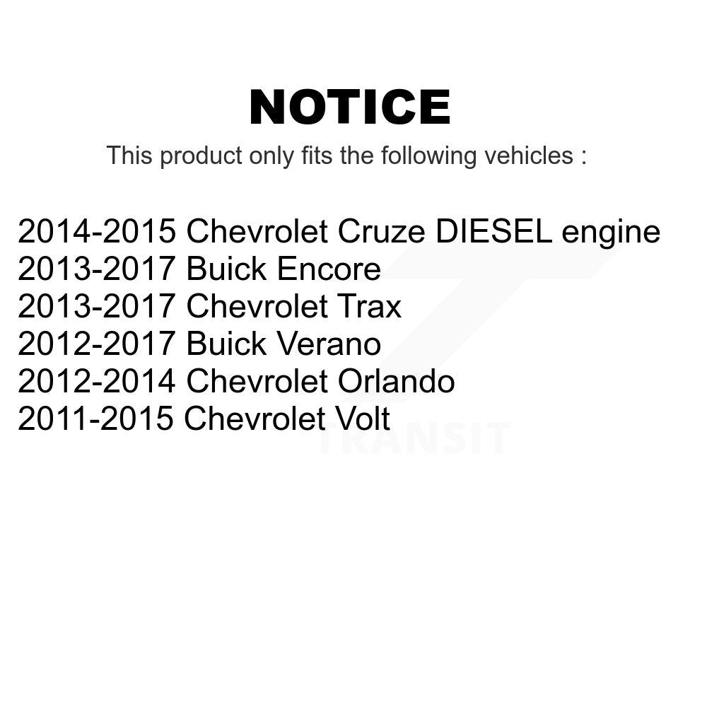 AmeriBRAKES Front Rear Ceramic Disc Brake Pads Kit For Chevrolet Buick Cruze Encore Trax Verano Volt Orlando KNF-100493