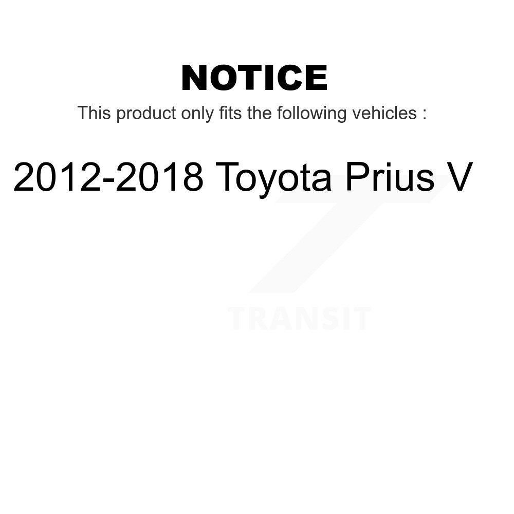 AmeriBRAKES Front Rear Ceramic Disc Brake Pads Kit For 2012-2018 Toyota Prius V KNF-100511