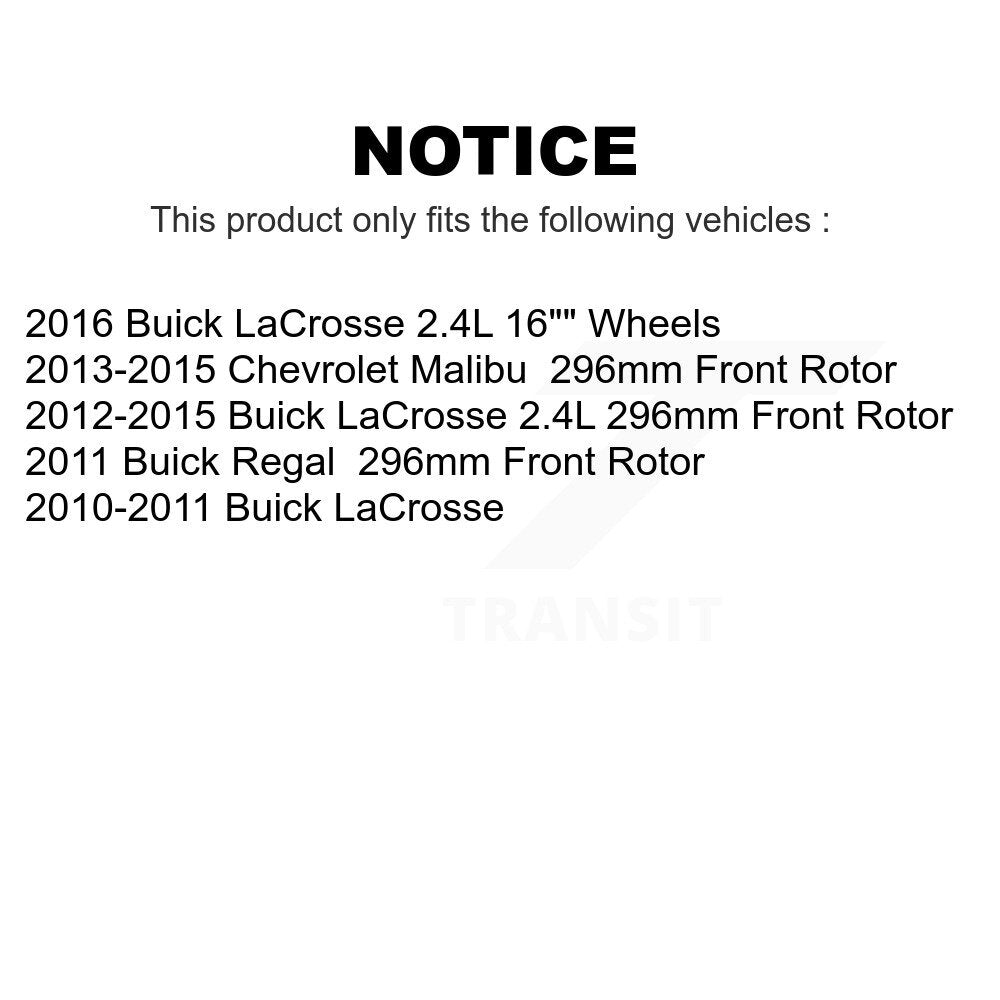 AmeriBRAKES Front Rear Ceramic Disc Brake Pads Kit For Chevrolet Malibu Buick LaCrosse Regal KNF-100616