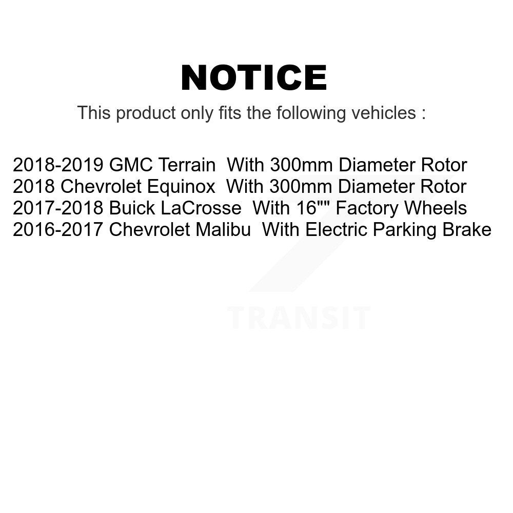 AmeriBRAKES Front Rear Ceramic Disc Brake Pads Kit For Chevrolet Equinox Malibu GMC Terrain Buick LaCrosse KNF-100626