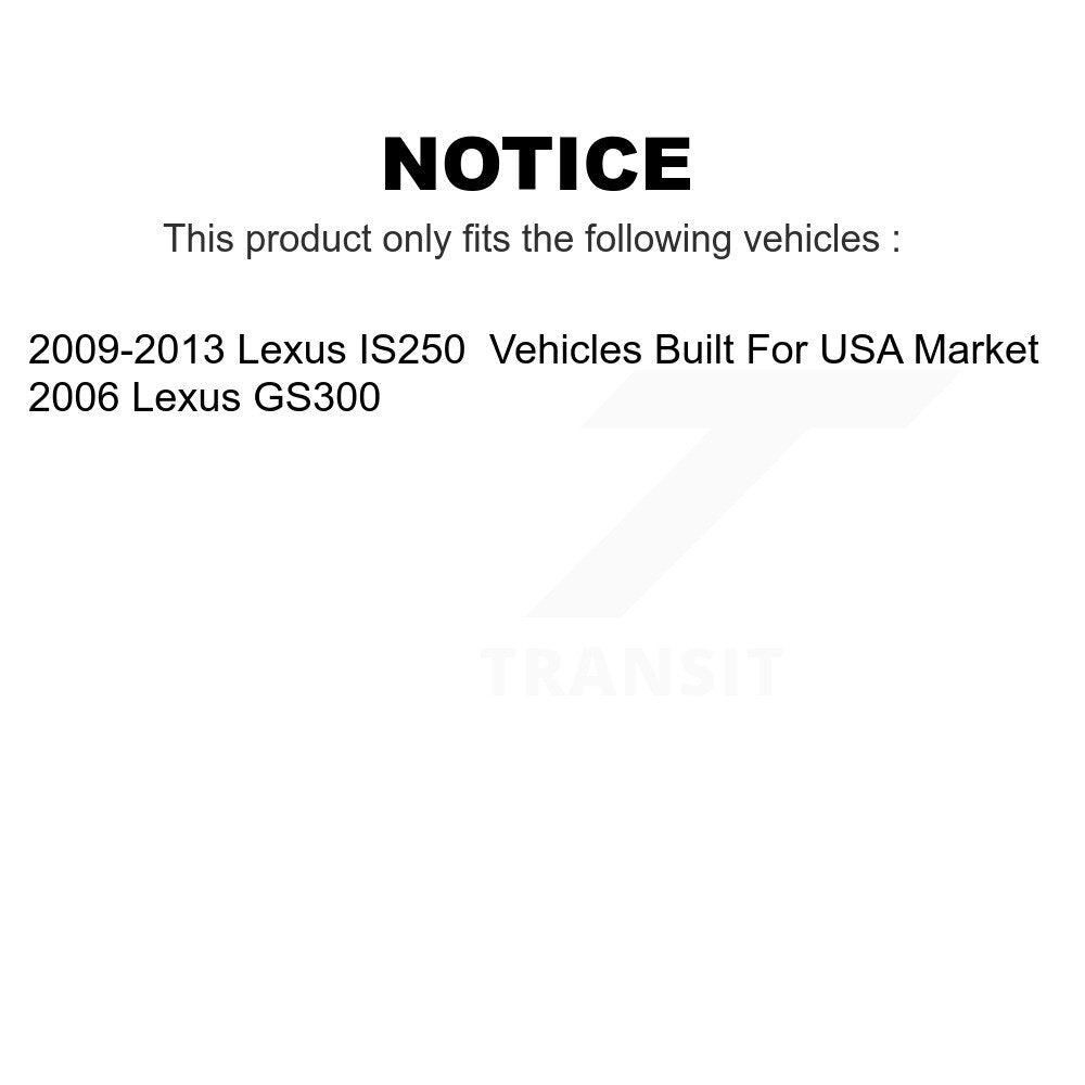 AmeriBRAKES Front Rear Ceramic Disc Brake Pads Kit For Lexus IS250 GS300 KNF-100650