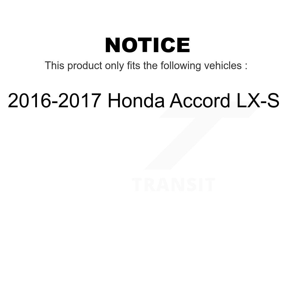 AmeriBRAKES Front Rear Ceramic Disc Brake Pads Kit For 2016-2017 Honda Accord LX-S KNF-100694