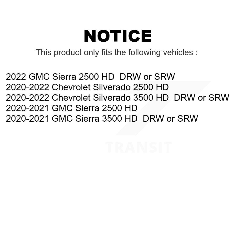 AmeriBRAKES Front Rear Ceramic Disc Brake Pads Kit For Chevrolet Silverado 2500 HD GMC Sierra 3500 KNF-100715
