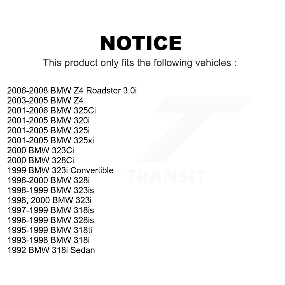 AmeriBRAKES Front Rear Semi-Metallic Disc Brake Pads Kit For BMW 325i 325Ci Z4 323i 325xi 328i 318i 323Ci 318ti 328is 328Ci 323is 318is 320i KNF-100748