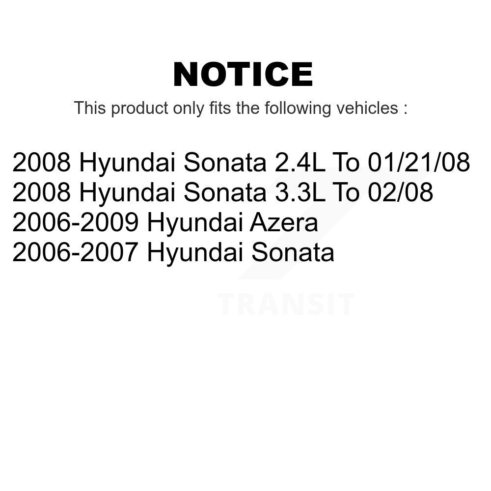 AmeriBRAKES Front Rear Ceramic Disc Brake Pads Kit For Hyundai Sonata Azera KNF-100780
