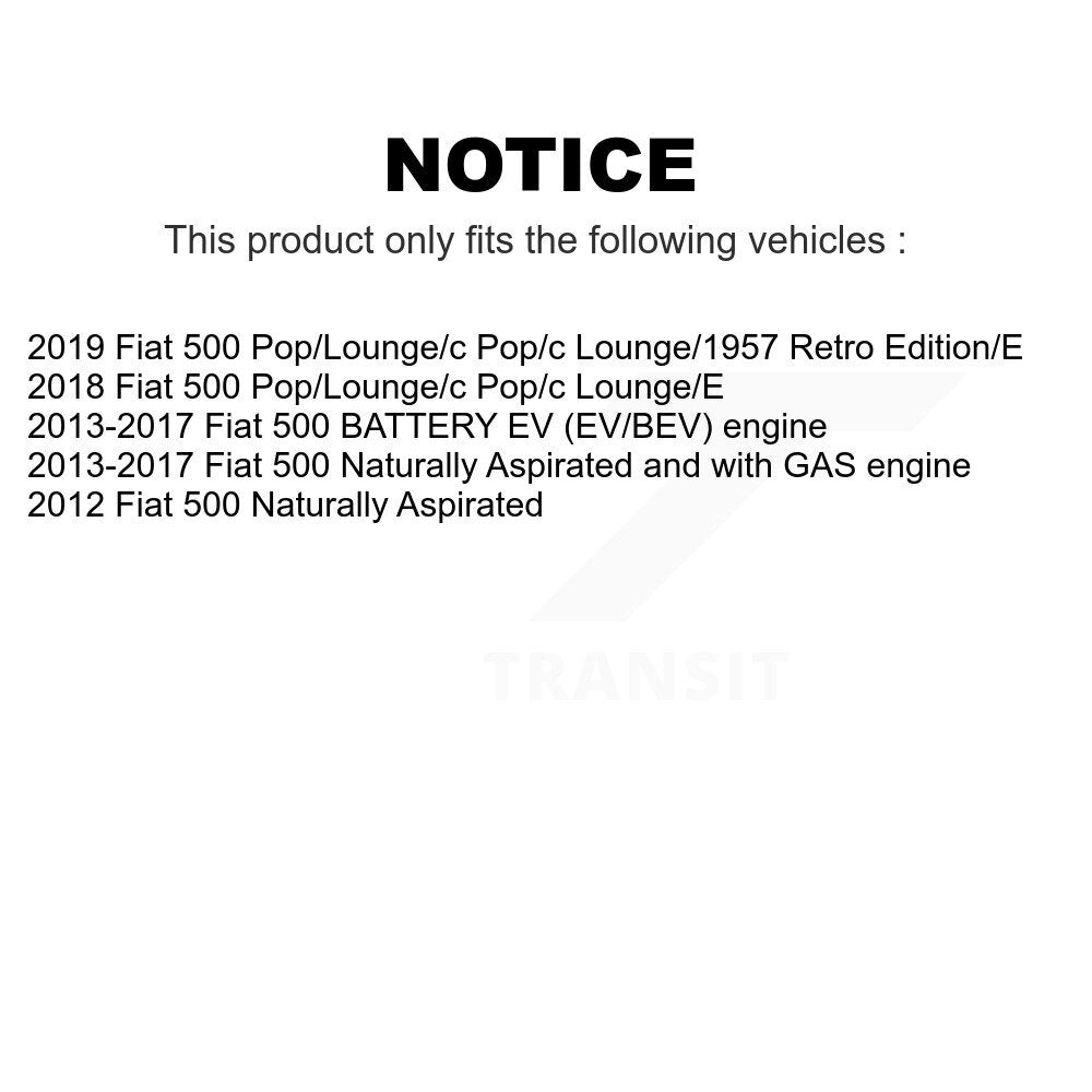 AmeriBRAKES Front Rear Ceramic Disc Brake Pads Kit For Fiat 500 KNF-100906