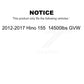 AmeriBRAKES Front Rear Semi-Metallic Disc Brake Pads Kit For 2012-2017 Hino 155 14500lbs GVW KNF-101090