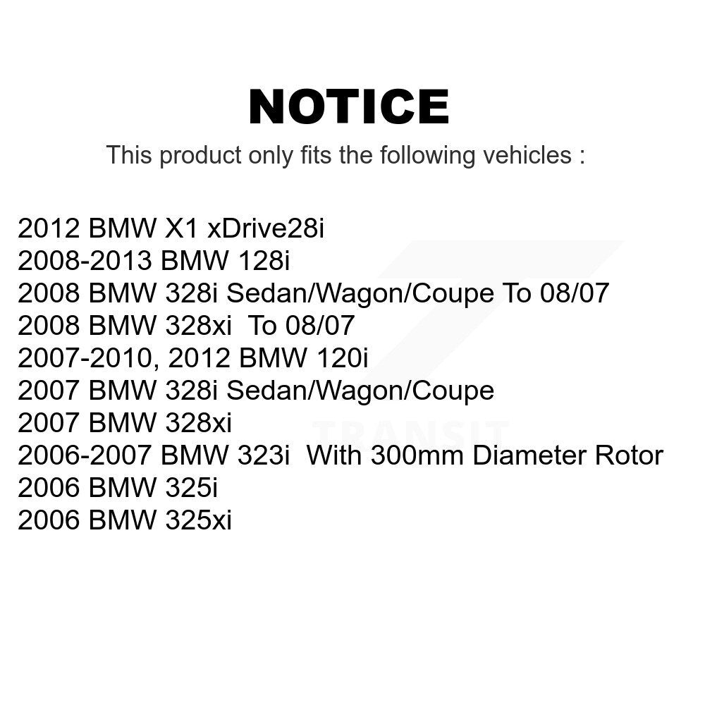 AmeriBRAKES Front Rear Semi-Metallic Disc Brake Pads Kit For BMW 328i 325i 328xi 128i 325xi X1 120i 323i KNF-101104