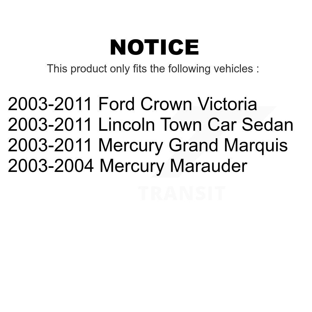 AmeriBRAKES Front Rear Semi-Metallic Disc Brake Pads Kit For Ford Crown Victoria Mercury Grand Marquis Lincoln Town Car Marauder KNF-101133