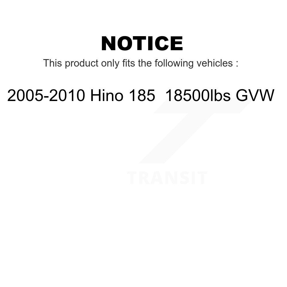 AmeriBRAKES Front Rear Semi-Metallic Disc Brake Pads Kit For 2005-2010 Hino 185 18500lbs GVW KNF-101150