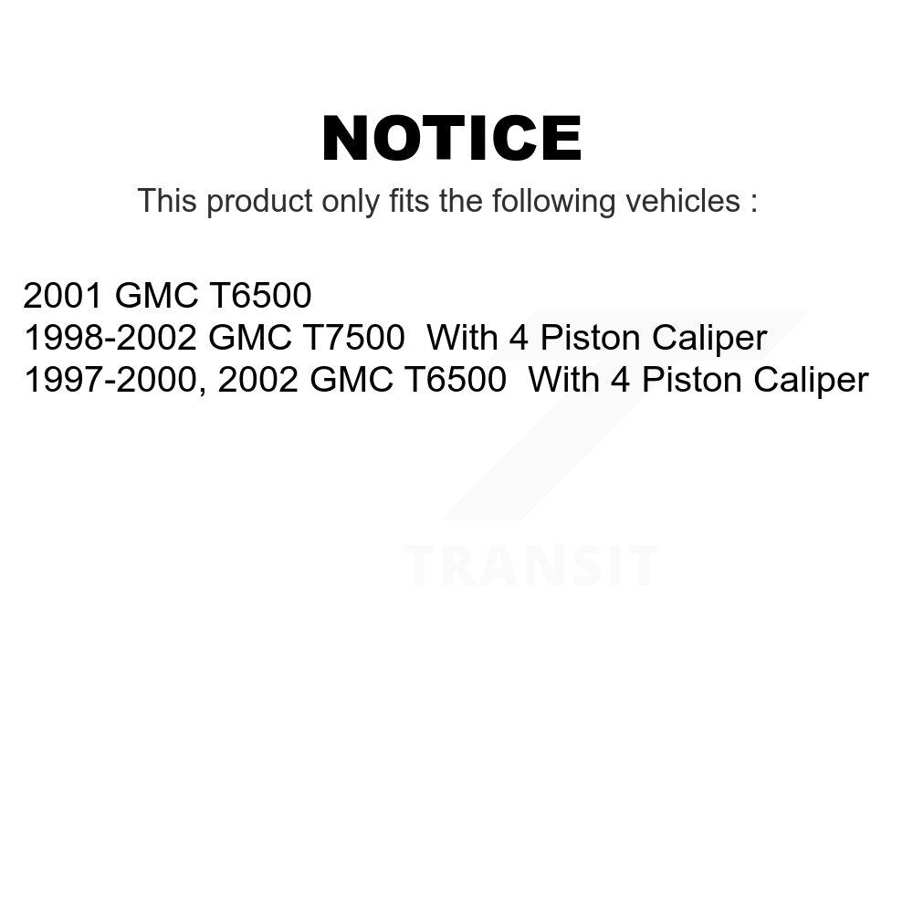 AmeriBRAKES Front Rear Semi-Metallic Disc Brake Pads Kit For GMC T6500 T7500 KNF-101184