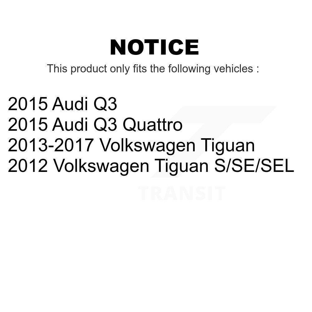 AmeriBRAKES Front Rear Semi-Metallic Disc Brake Pads Kit For Volkswagen Tiguan Audi Q3 Quattro KNF-101337