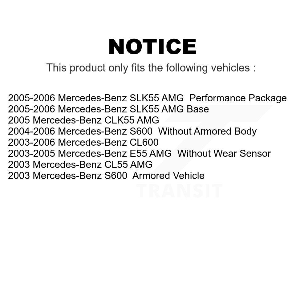 AmeriBRAKES Front Rear Semi-Metallic Disc Brake Pads Kit For Mercedes-Benz E55 AMG SLK55 S600 CL55 CLK55 CL600 KNF-101406