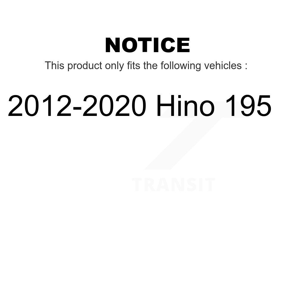 AmeriBRAKES Front Rear Semi-Metallic Disc Brake Pads Kit For 2012-2020 Hino 195 KNF-101450