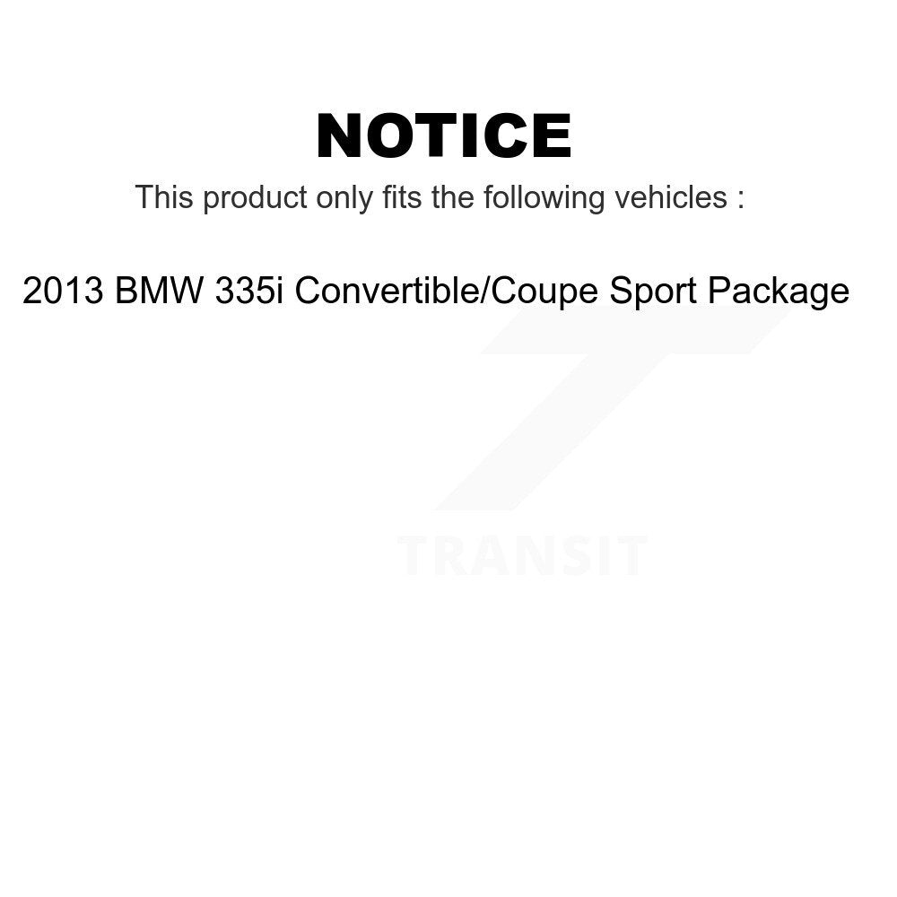 AmeriBRAKES Front Rear Semi-Metallic Disc Brake Pads Kit For 2013 BMW 335i Convertible Coupe Sport Package KNF-101474