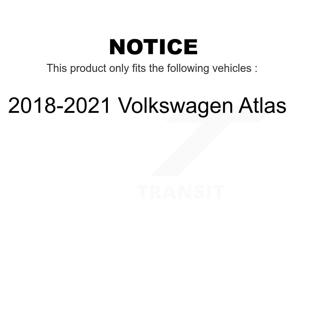 AmeriBRAKES Front Rear Ceramic Disc Brake Pads Kit For 2018-2021 Volkswagen Atlas KNF-101484