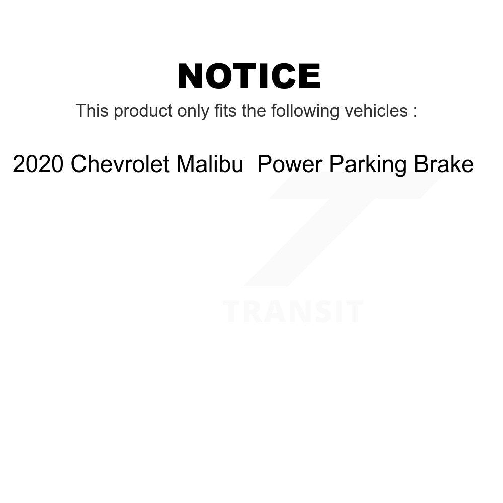 AmeriBRAKES Front Rear Ceramic Disc Brake Pads Kit For 2020 Chevrolet Malibu Power Parking KNF-101488