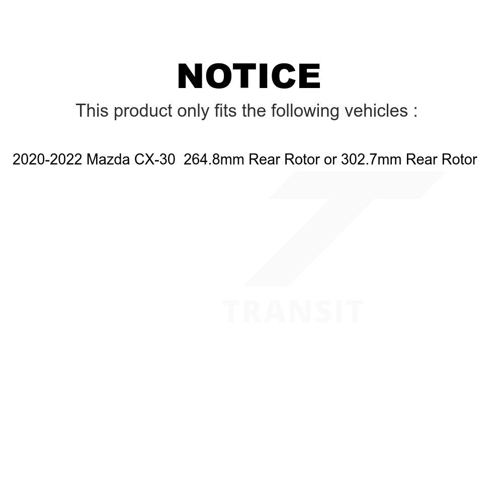 AmeriBRAKES Front Rear Ceramic Disc Brake Pads Kit For 2020-2022 Mazda CX-30 264.8mm Rotor or 302.7mm KNF-101494