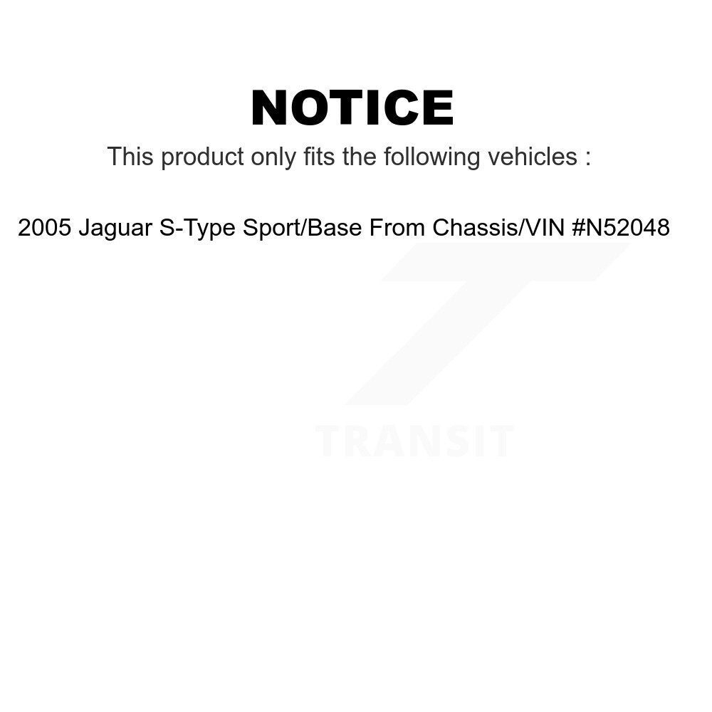 AmeriBRAKES Front Rear Semi-Metallic Disc Brake Pads Kit For 2005 Jaguar S-Type Sport Base From Chassis VIN #N52048 KNF-101518