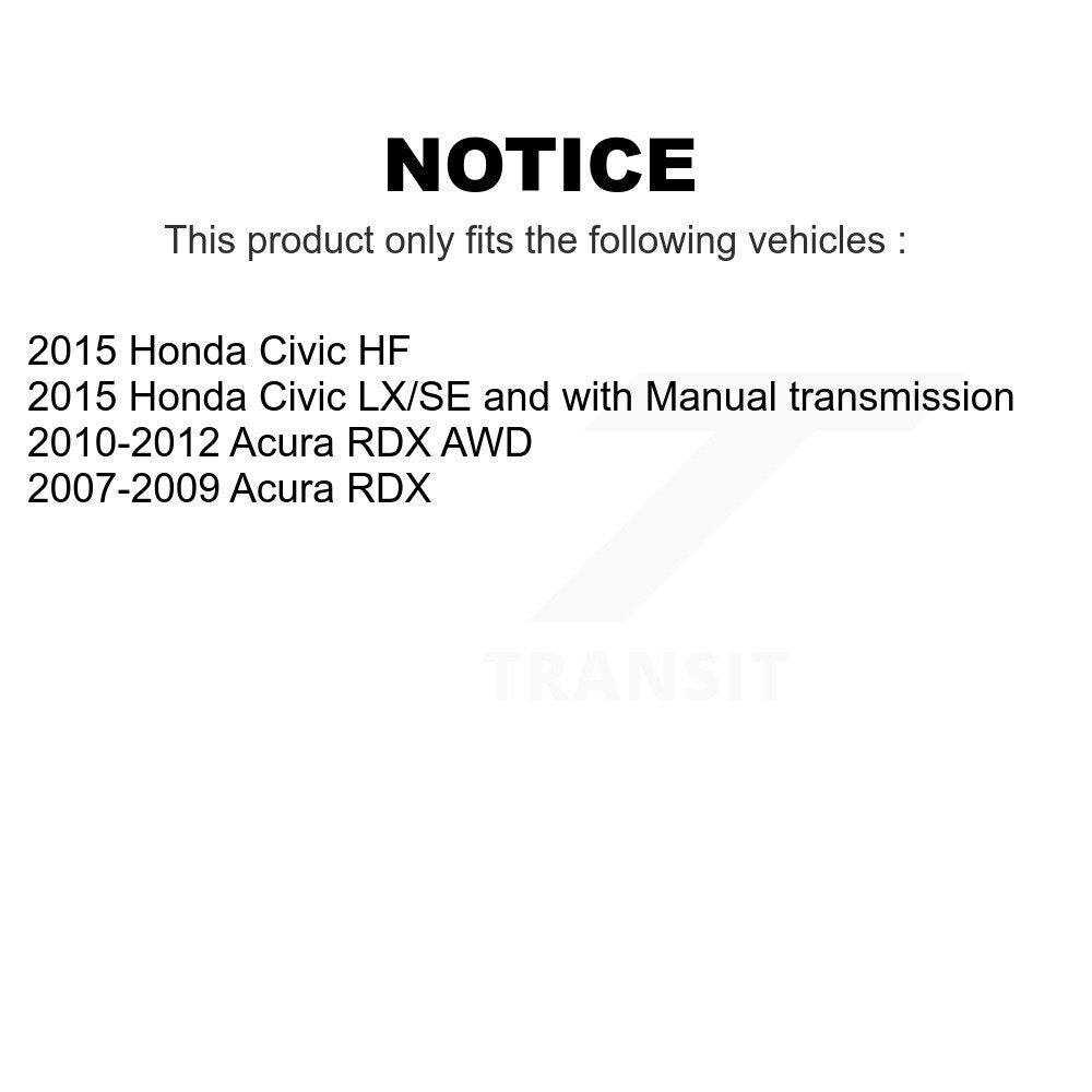 AmeriBRAKES Front Rear Ceramic Disc Brake Pads Kit For Honda Civic Acura RDX KNF-101681