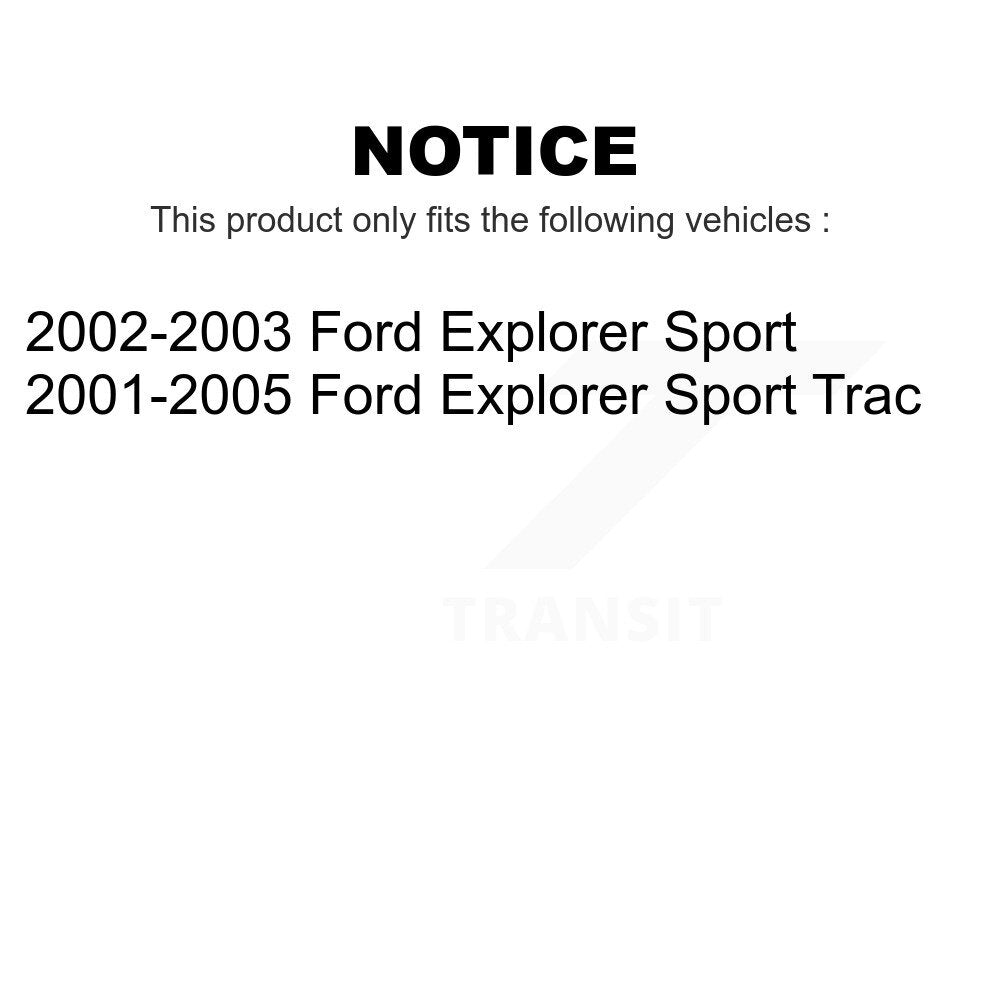 AmeriBRAKES Front Ceramic Rear Semi-Metallic Disc Brake Pads Kit For Ford Explorer Sport Trac KNF-101696