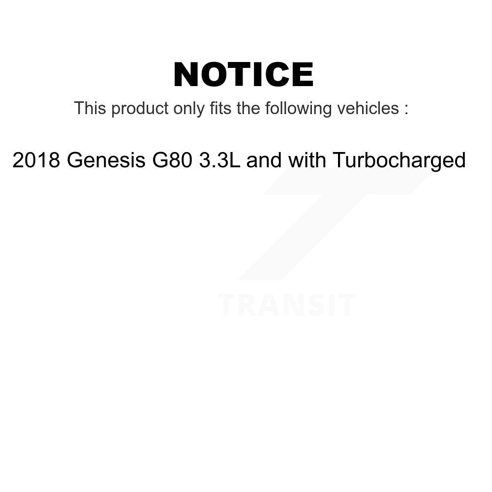 AmeriBRAKES Front Rear Ceramic Disc Brake Pads Kit For 2018 Genesis G80 3.3L with Turbocharged KNF-101765