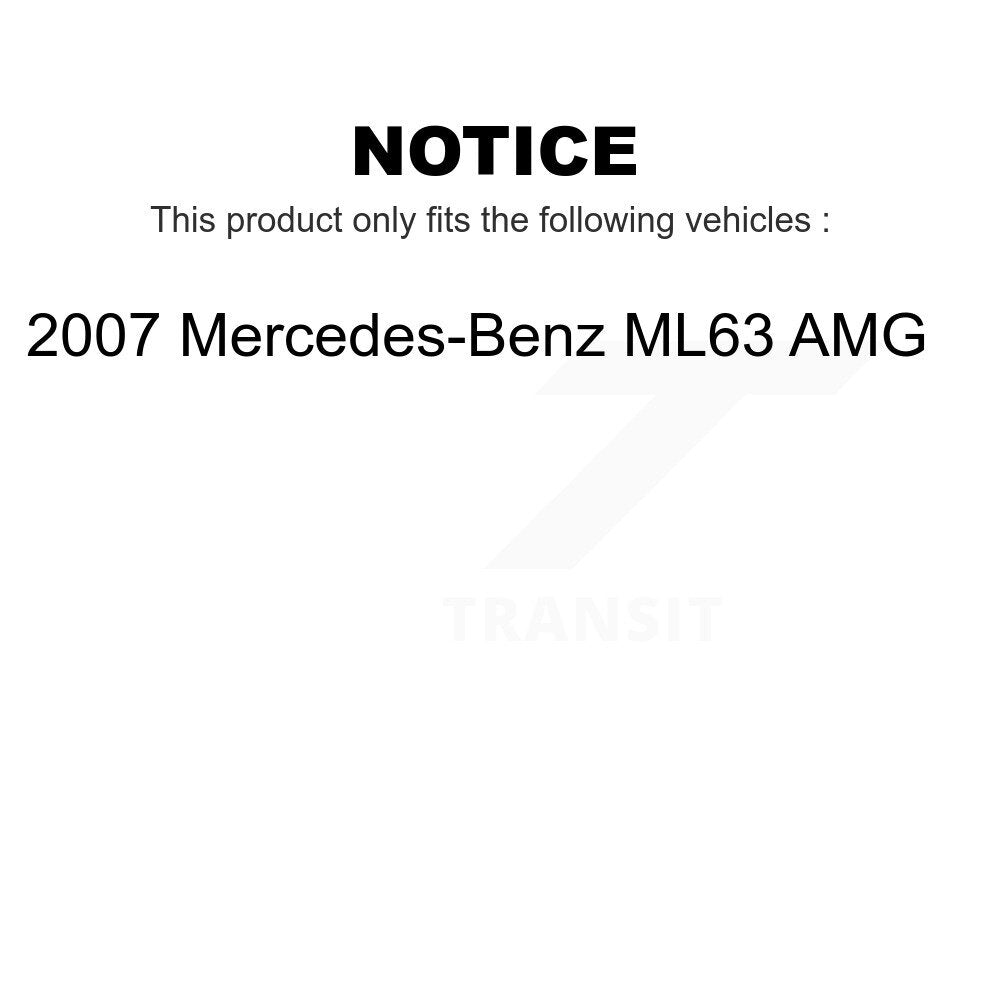 AmeriBRAKES Front Rear Semi-Metallic Disc Brake Pads Kit For 2007 Mercedes-Benz ML63 AMG KNF-101774