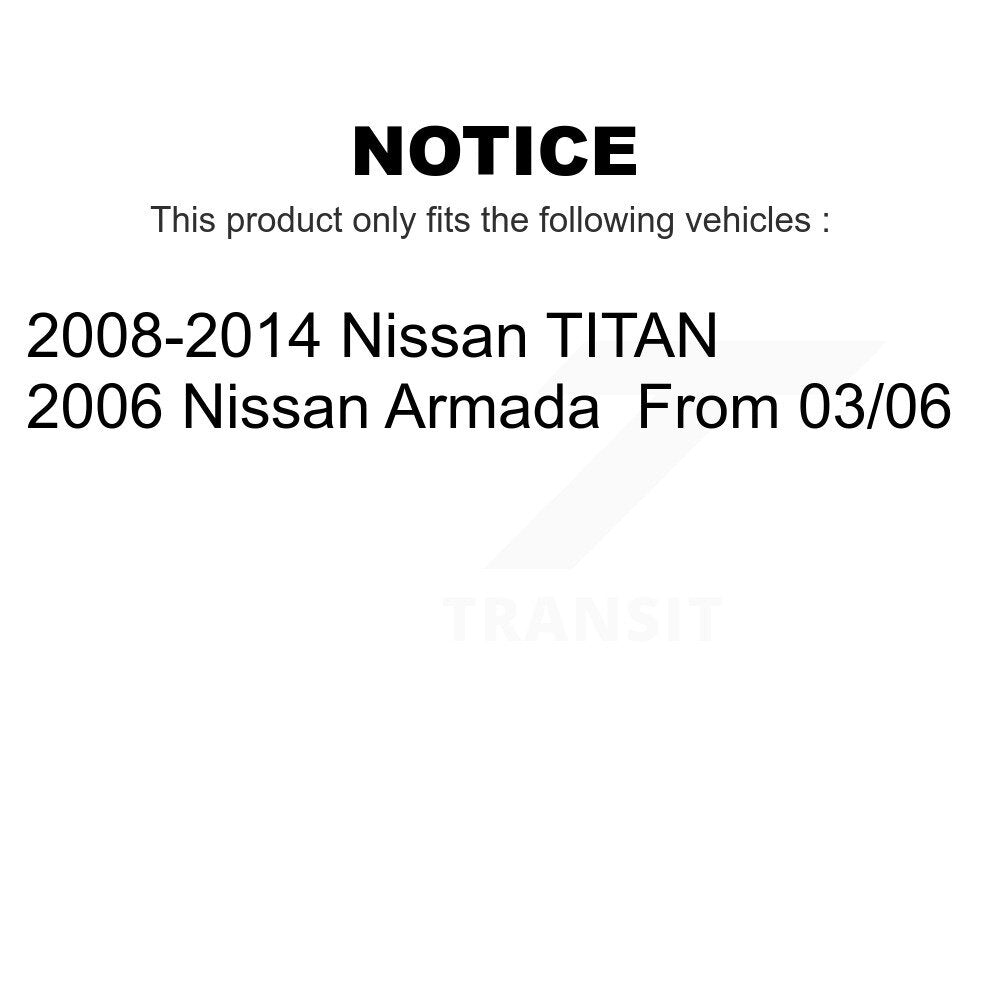 Transit Auto Front Ceramic Disc Brake Pads Kit For Nissan TITAN Armada KNN-100889