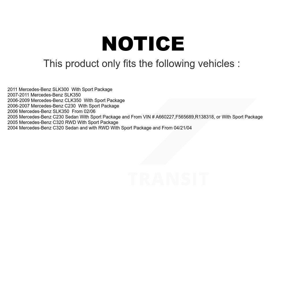 Front Rear Semi-Metallic Brake Pads Kit For Mercedes-Benz C230 CLK350 C320 SLK350 SLK300 KPF-100057