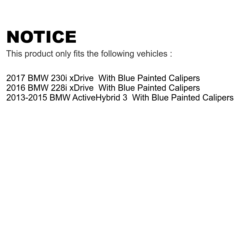 Front Rear Semi-Metallic Brake Pads Kit For BMW 328i 428i 330i xDrive 335i M4 430i Gran Coupe M3 435i 340i 230i 228i 440i M2 M240i GT ActiveHybrid 3 KPF-100236