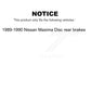 Front Rear Semi-Metallic Brake Pads Kit For 1989-1990 Nissan Maxima Disc rear brakes KPF-100318
