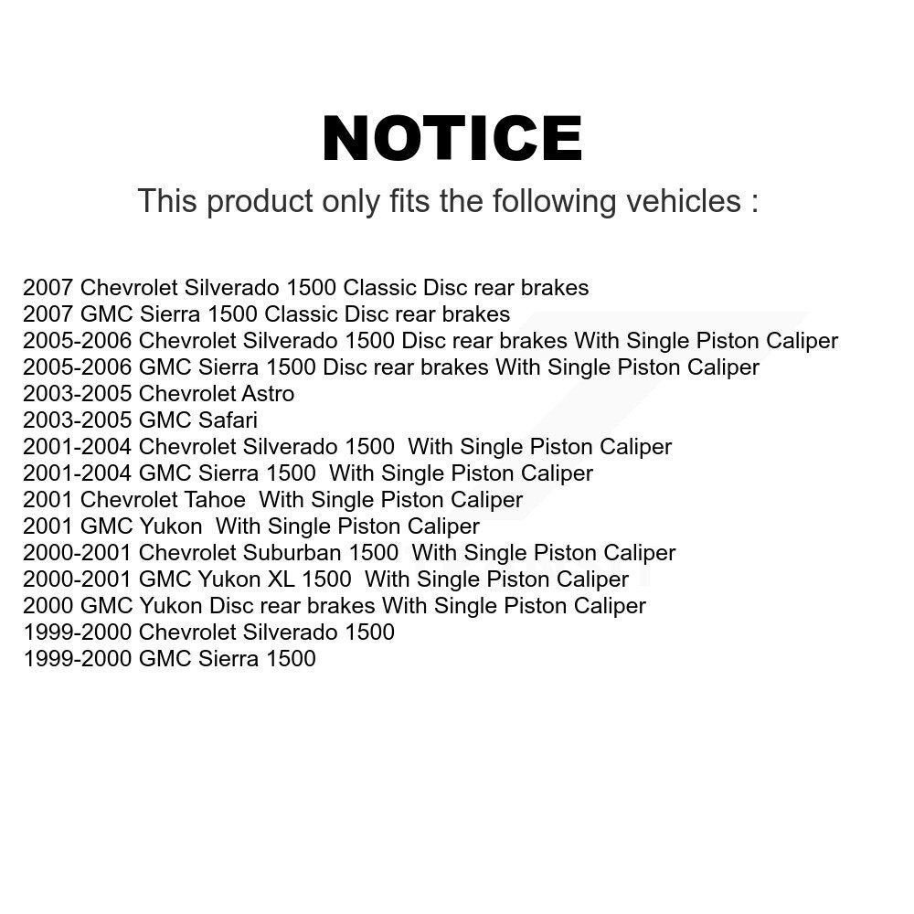 Front Rear Semi-Metallic Brake Pads Kit For Chevrolet Silverado 1500 GMC Sierra Classic Suburban Tahoe Astro Yukon XL Safari KPF-100355
