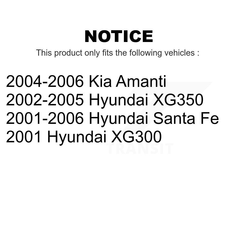 Front Rear Semi-Metallic Brake Pads Kit For Hyundai Santa Fe XG350 Kia Amanti XG300 KPF-100396
