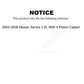 Front Rear Semi-Metallic Brake Pads Kit For 2002-2006 Nissan Sentra 2.5L With 4 Piston Caliper KPF-100450