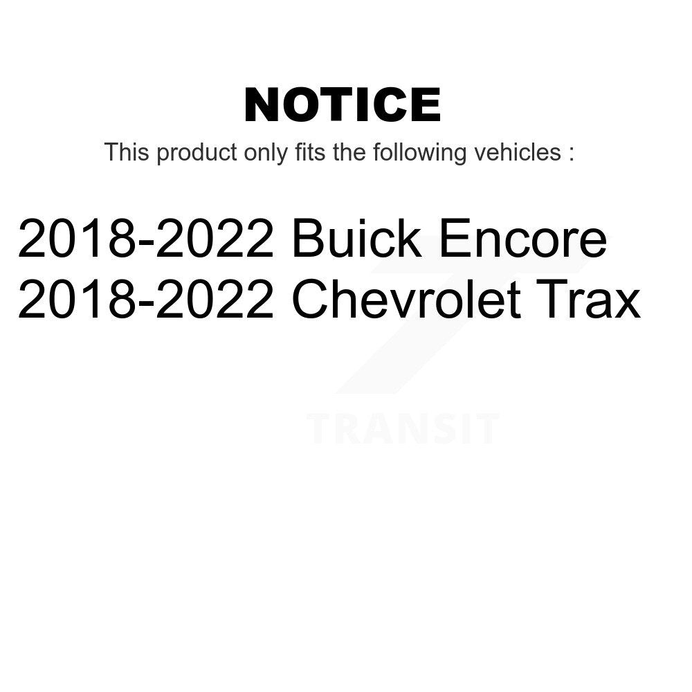 Front Rear Semi-Metallic Brake Pads Kit For 2018-2022 Chevrolet Trax Buick Encore KPF-100564