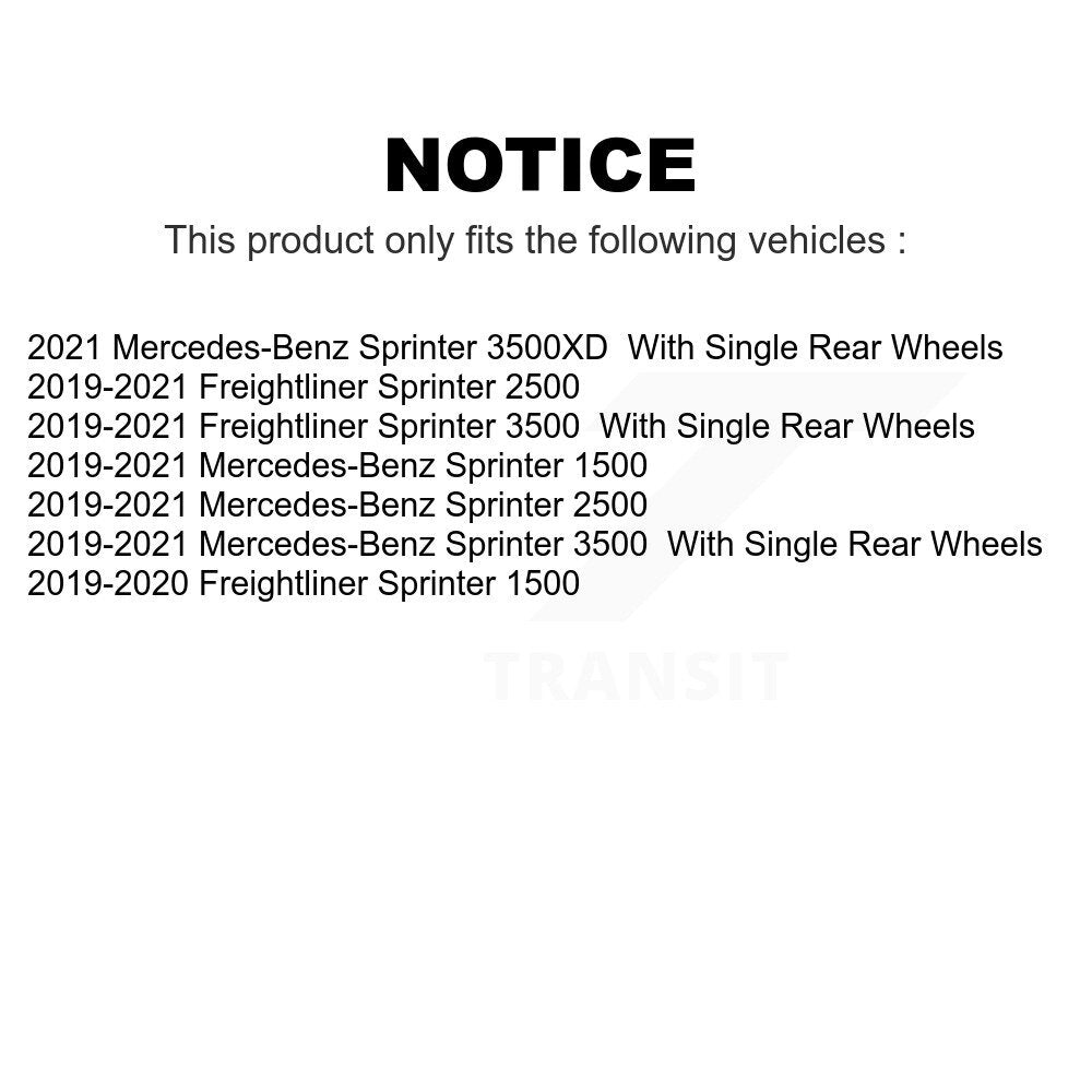 Front Rear Semi-Metallic Brake Pads Kit For Mercedes-Benz Sprinter 3500 2500 Freightliner 1500 3500XD KPF-100610
