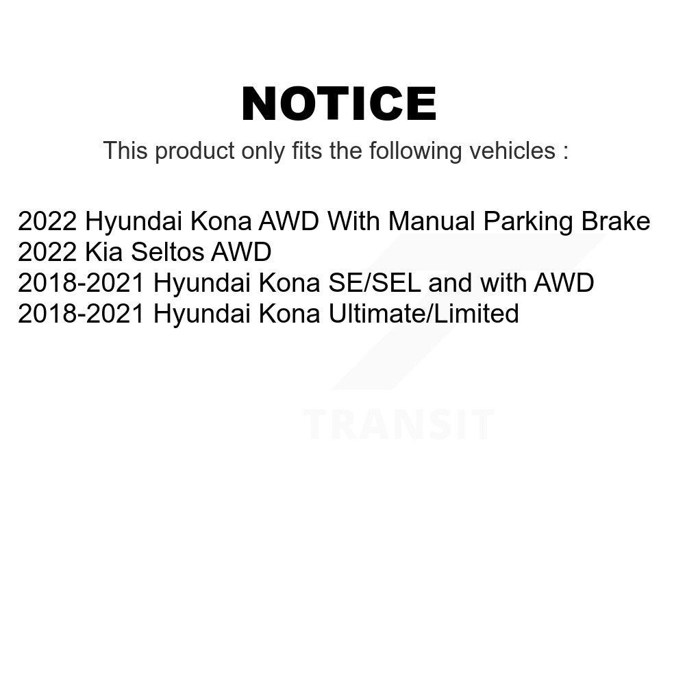 Front Rear Semi-Metallic Brake Pads Kit For Hyundai Kona Kia Seltos KPF-100648