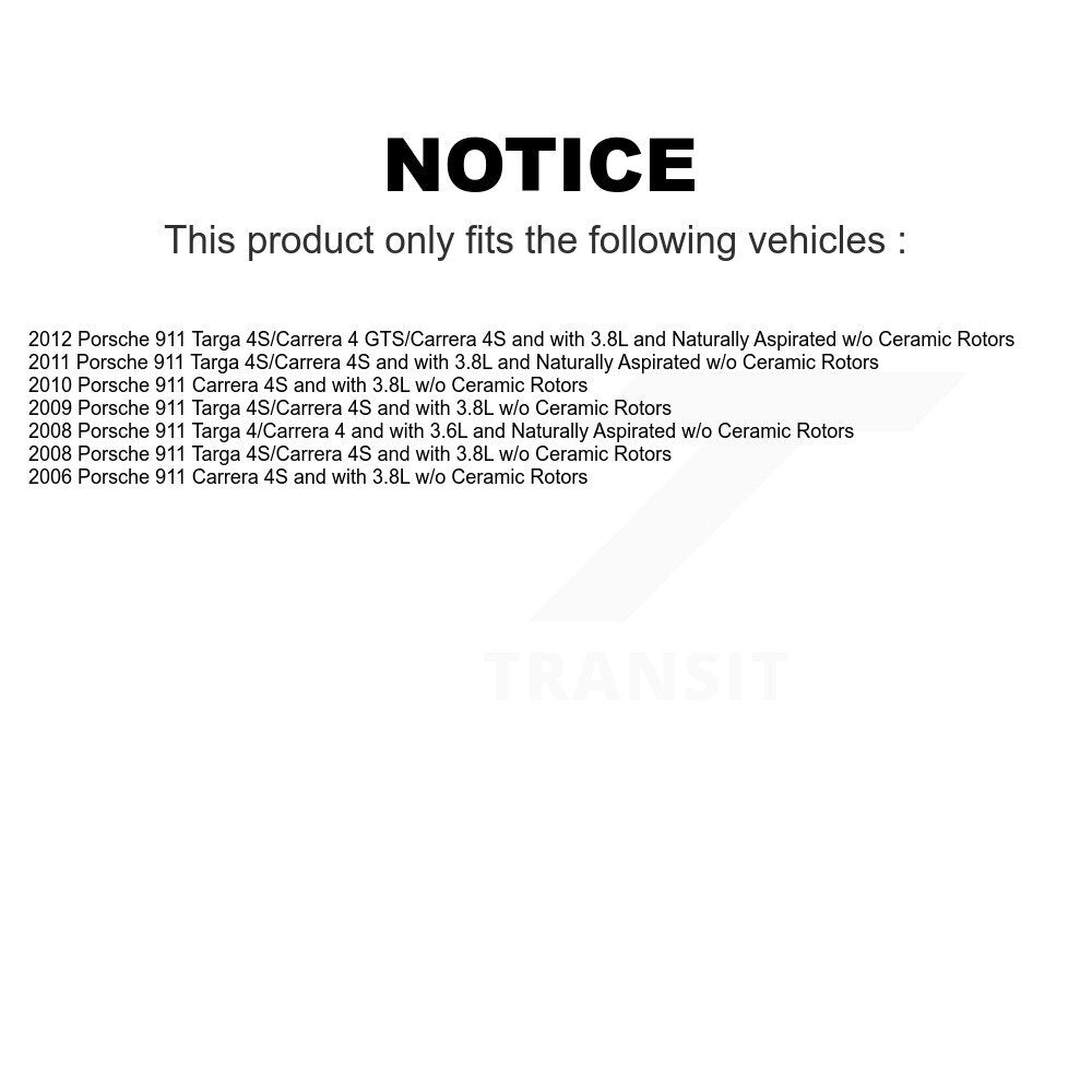 Mpulse Front Disc Brake Pads Wear Sensor (2 Pack) For Porsche 911 w o Ceramic Rotors KSE-100003
