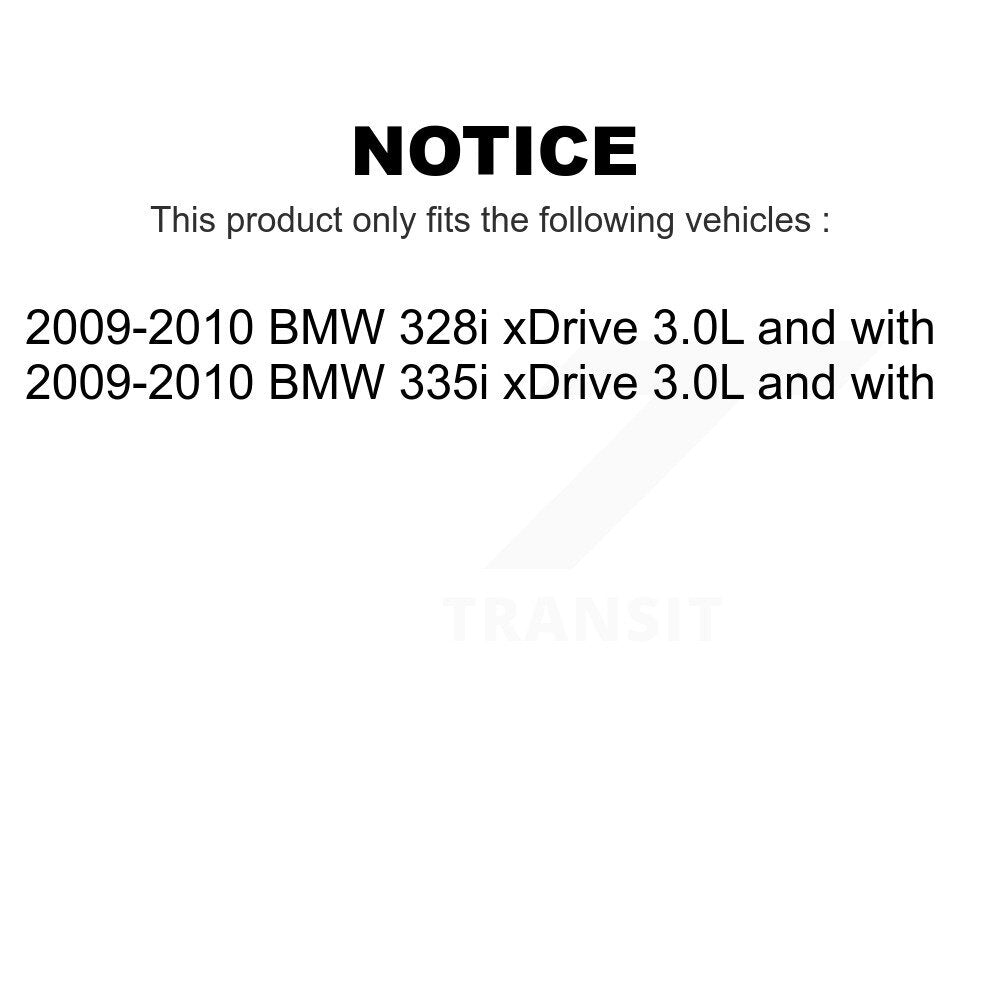 Mpulse Front Disc Brake Pads Wear Sensor (2 Pack) For 2009-2010 BMW 328i xDrive 335i 3.0L with KSE-100024