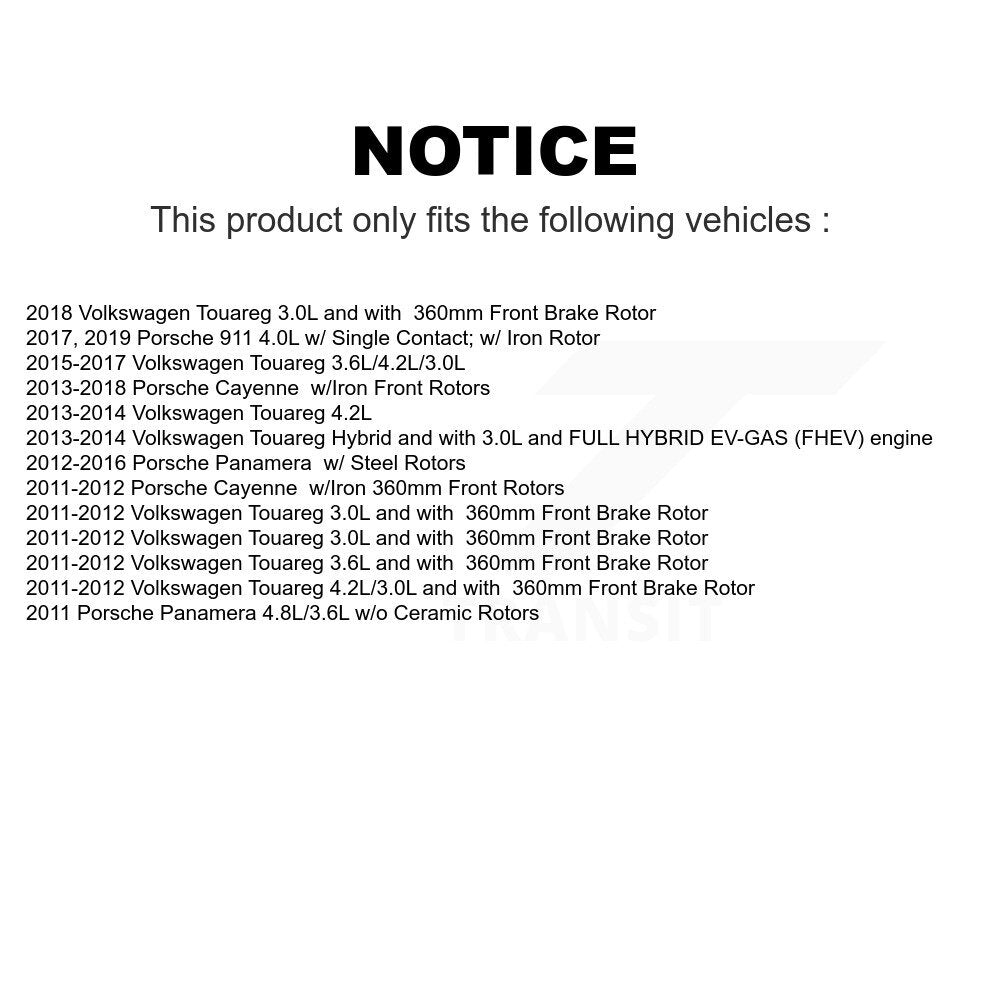 Mpulse Front Disc Brake Pads Wear Sensor (2 Pack) For Porsche Cayenne Volkswagen Touareg Panamera 911 KSE-100029