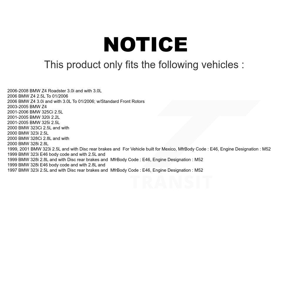 Mpulse Front Disc Brake Pads Wear Sensor (2 Pack) For BMW 325i 325Ci Z4 323i 328i 323Ci 328Ci 320i KSE-100046