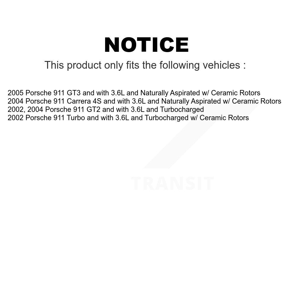 Mpulse Front Rear Disc Brake Pads Wear Sensor (4 Pack) For Porsche 911 KSE-100113