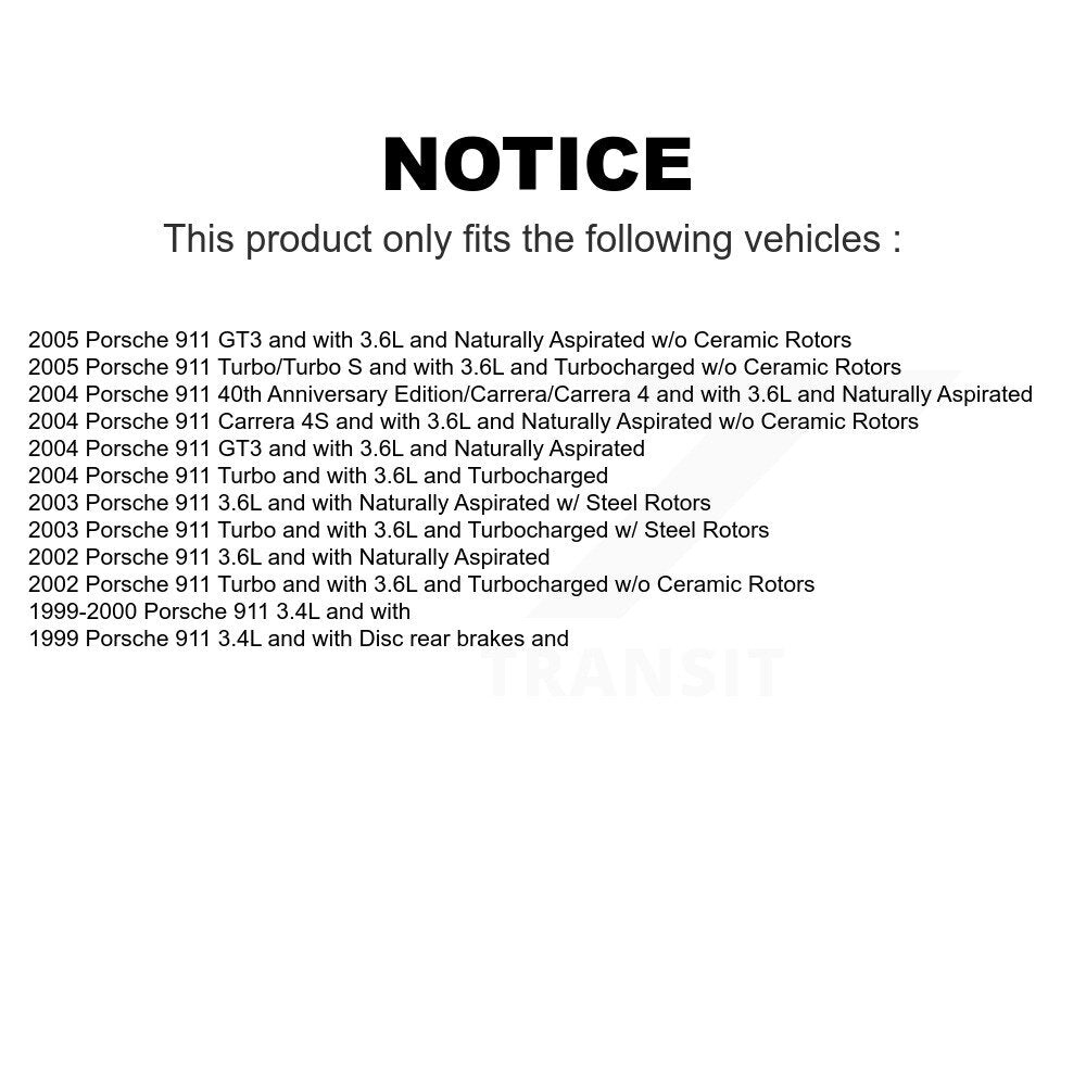 Mpulse Front Rear Disc Brake Pads Wear Sensor (4 Pack) For Porsche 911 KSE-100115