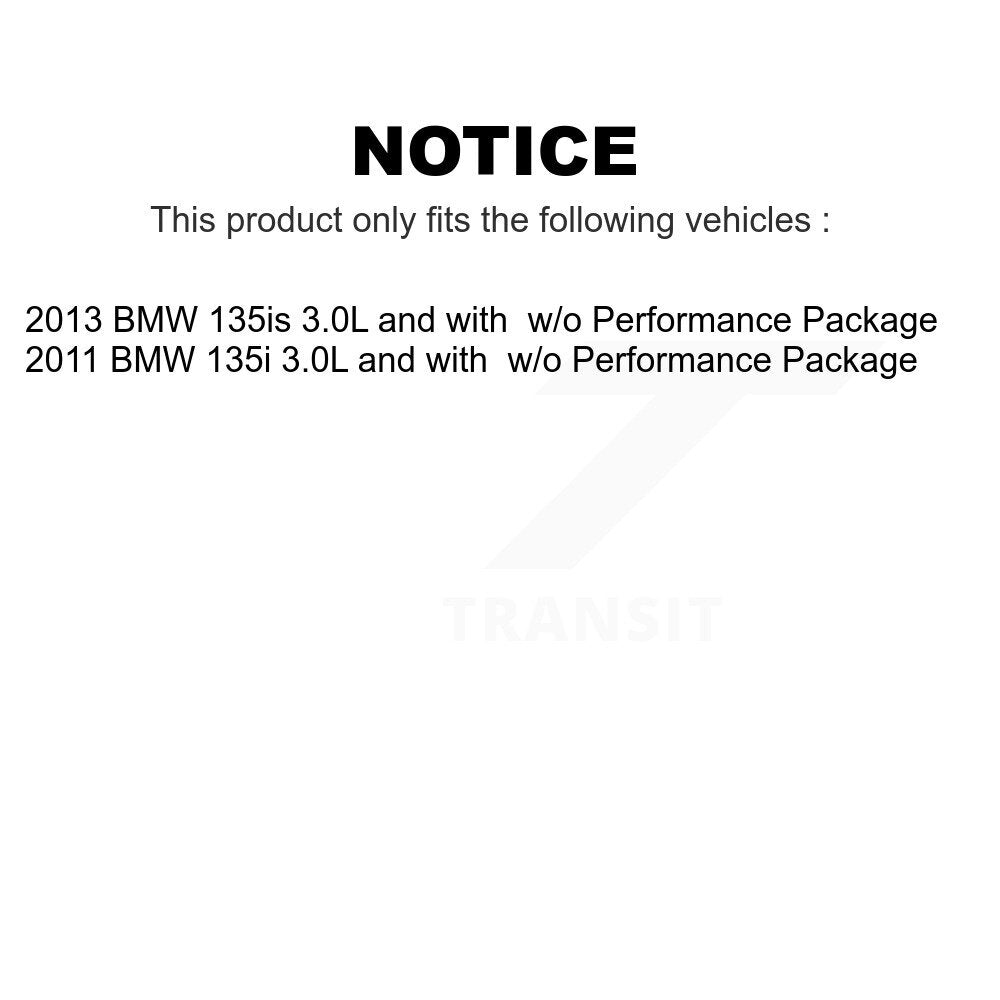 Mpulse Front Rear Disc Brake Pads Wear Sensor (4 Pack) For BMW 135i 135is w/o Performance Package 3.0L with KSE-100146