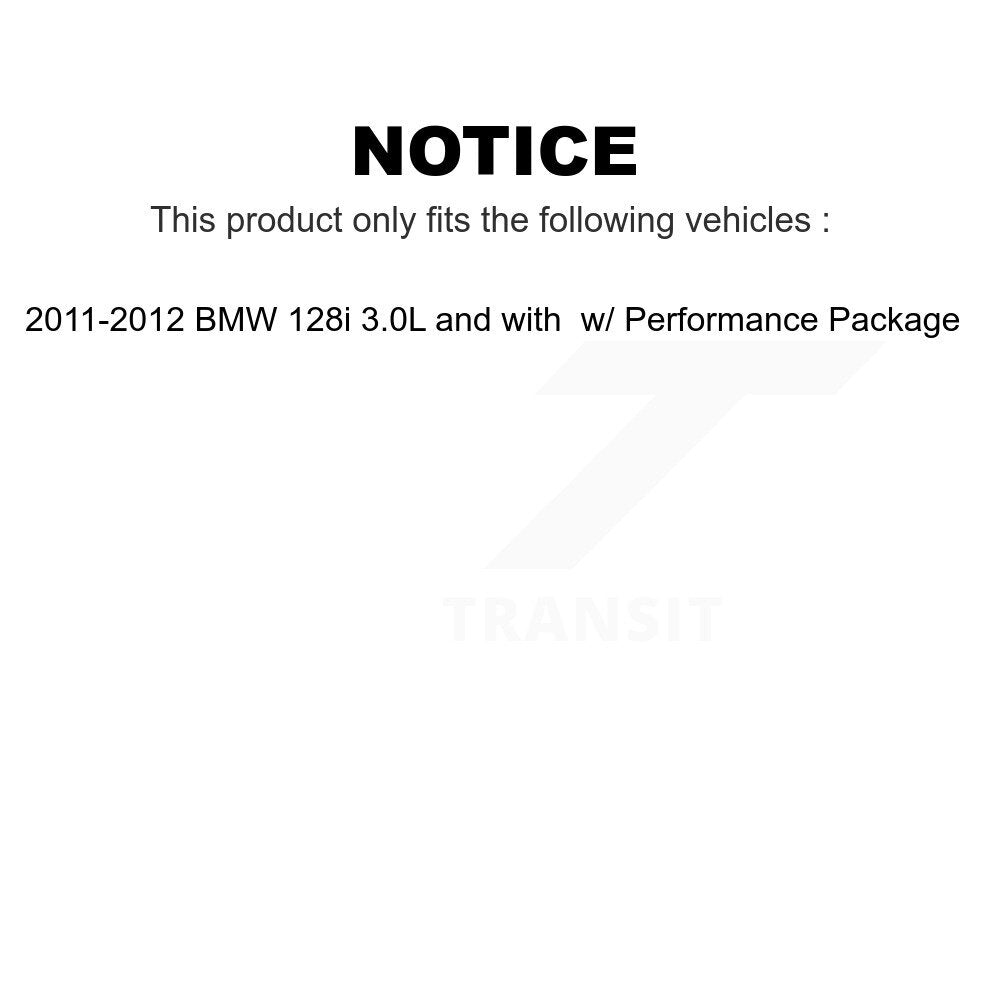 Mpulse Front Rear Disc Brake Pads Wear Sensor (4 Pack) For 2011-2012 BMW 128i 3.0L with w Performance Package KSE-100147