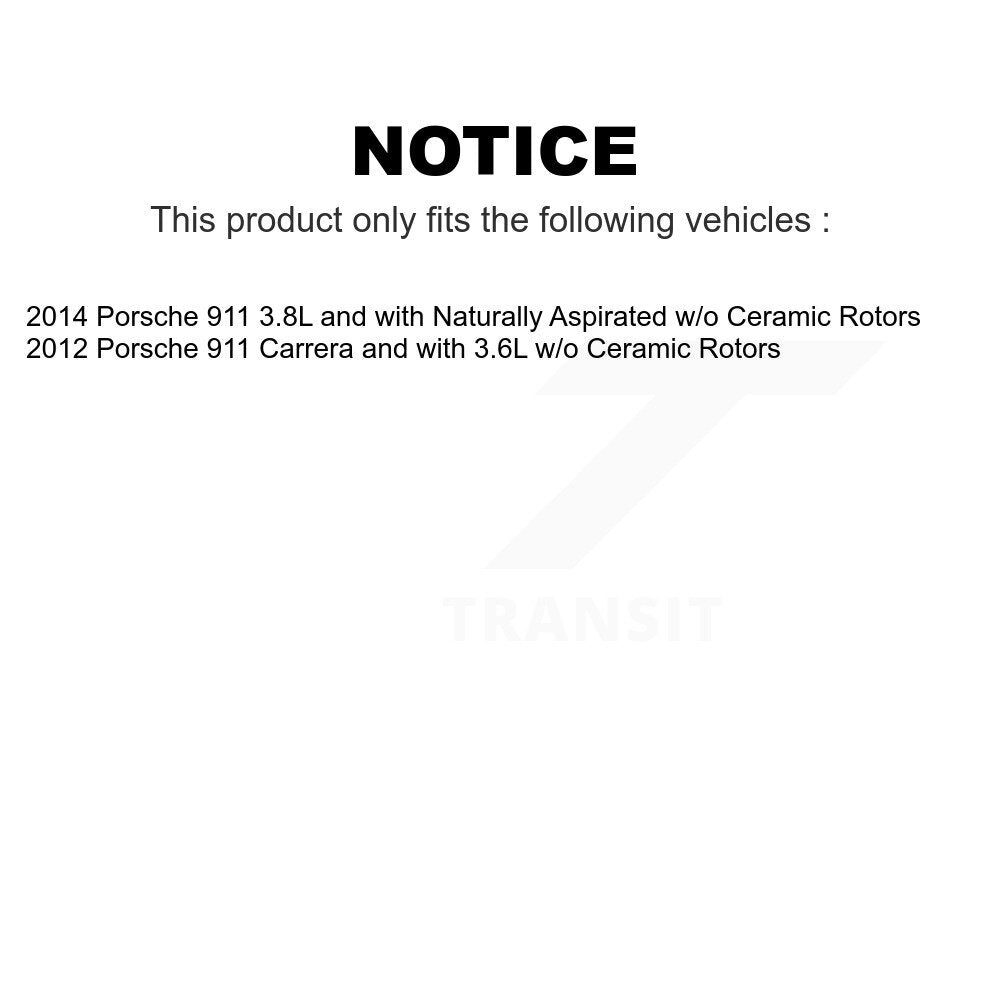Mpulse Front Rear Disc Brake Pads Wear Sensor (4 Pack) For Porsche 911 w o Ceramic Rotors KSE-100156
