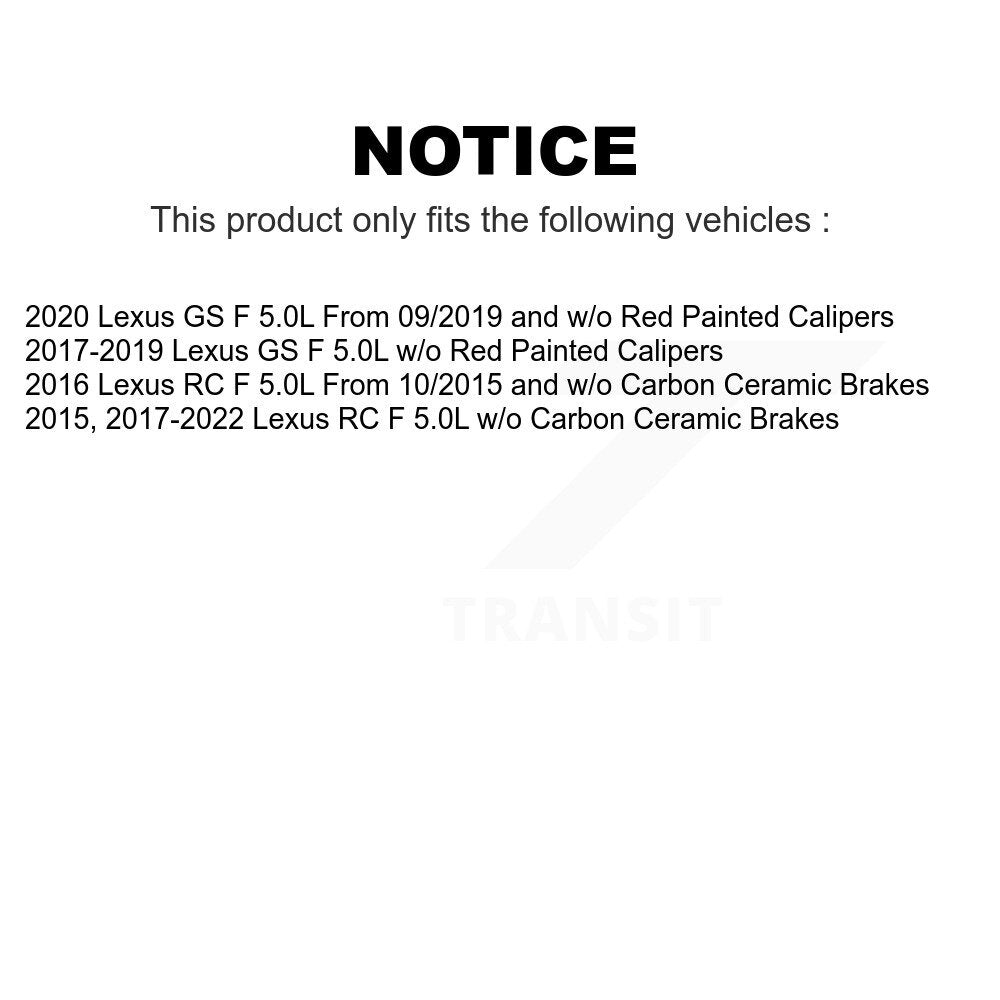 Mpulse Front Rear Disc Brake Pads Wear Sensor (4 Pack) For Lexus RC F GS 5.0L KSE-100157