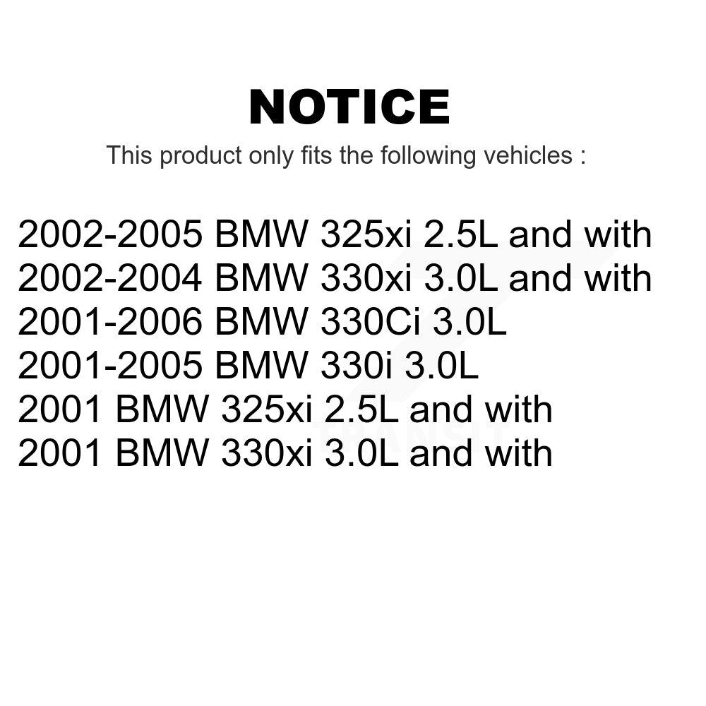 Mpulse Front Rear Disc Brake Pads Wear Sensor (4 Pack) For BMW 330Ci 330i 325xi 330xi KSE-100159